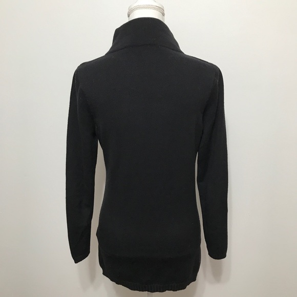 D. Exterior Asymmetrical Zip Collar Turtleneck - Picture 8 of 13